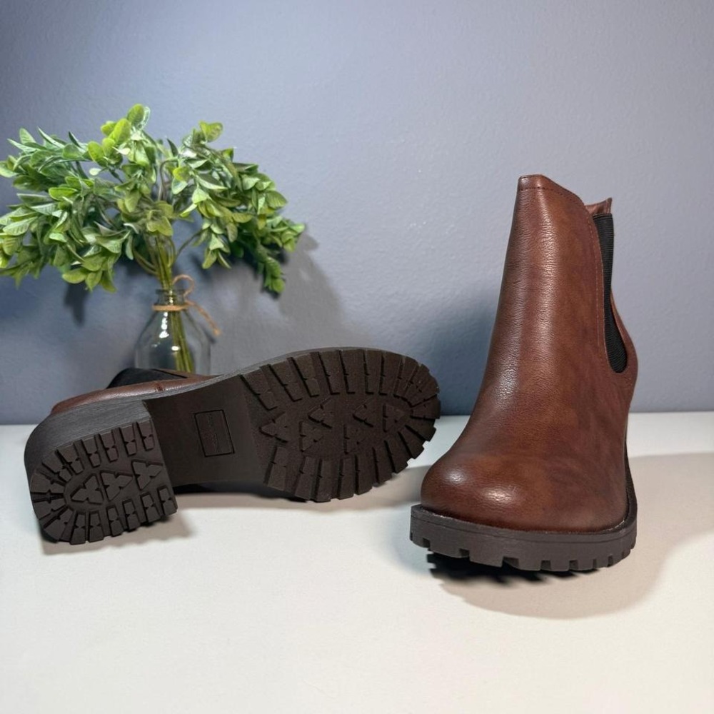 Sun‎ + Stone Women's Brown Heeled Ankle Boots Size 10 M - Picture 6 of 7